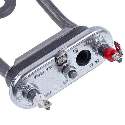 RESISTENZA LAVATRICE 1800W ORIGINALE C00088218 CON FORO TERMOSTATO E TERMOFUSIBILE PER LAVATRICE ARISTON - INDESIT