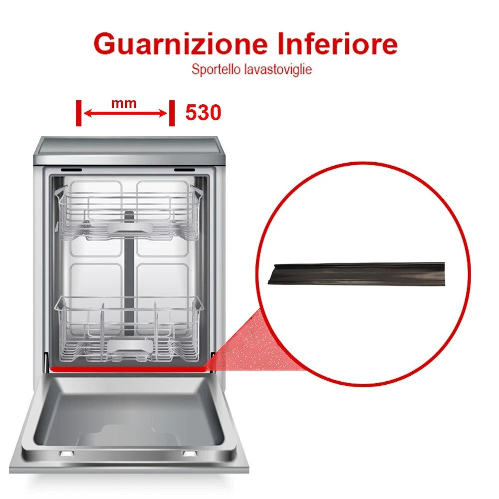 GUARNIZIONE INFERIORE PORTA LAVASTOVIGLIE 754130952 ORIGINALE PER SMEG - FRANKE