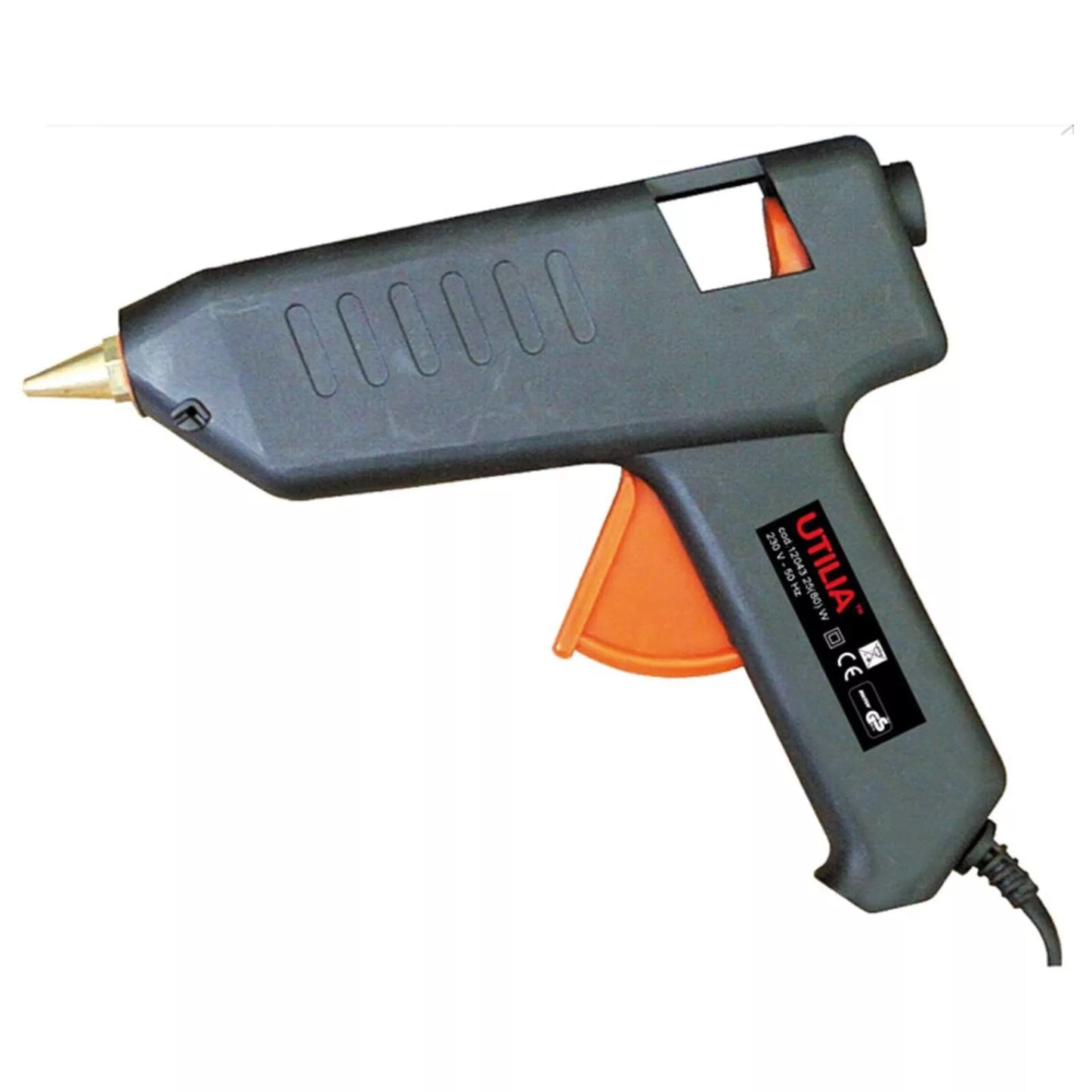UTILIA PISTOLA TERMOCOLLANTE PER COLLA A CALDO IN BLISTER 25 (80) W