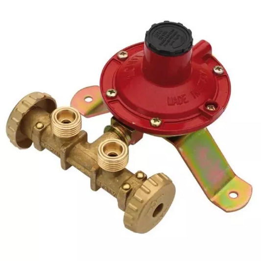 MINI CENTRALINA GAS MOD.M  KG.4 CON REGOLATORE DUE ATTACCHI BOMBOLA 1/2"