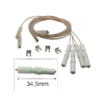 KIT 4PZ CANDELETTA ACCENSIONE 34108001 ADATTABILE PER CUCINA E PIANO COTTURA REX- ZOPPAS - ZANUSSI - ELECTROLUX