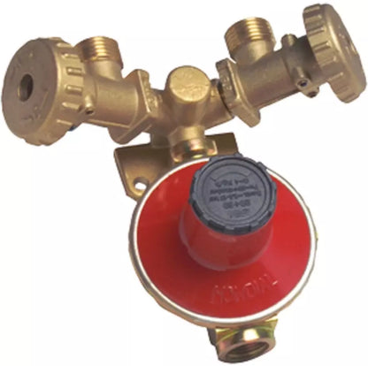 MINI CENTRALINA GAS MOD.Y KG.4 CON REGOLATORE DUE ATTACCHI BOMBOLA 1/2"