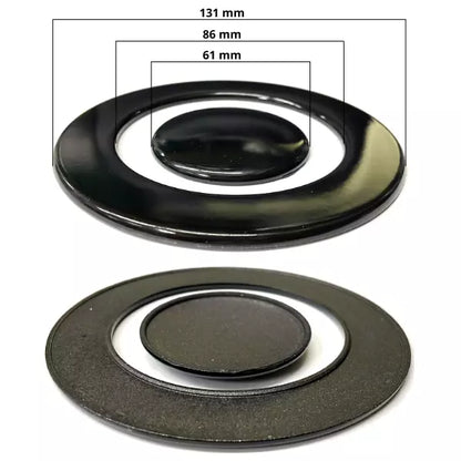 SERIE 5 BRUCIATORI + PIATTELLI SPARTIFIAMMA ADATTABILE PER PIANI COTTURA NARDI- ARISTON - INDESIT - GLEM