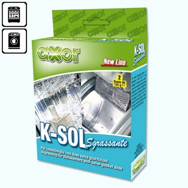 K-SOL AXOR DETERGENTE SGRASSANTE IN POLVERE PER PULIZIA LAVASTOVIGLIE E LAVATRICI