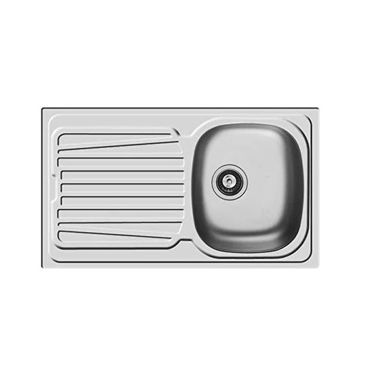 PYRAMIS LAVELLO DA INCASSO 86X50 IN ACCIAIO INOX VASCA A DESTRA