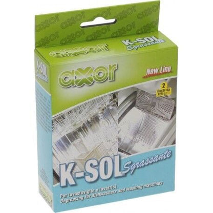 K-SOL AXOR DETERGENTE SGRASSANTE IN POLVERE PER PULIZIA LAVASTOVIGLIE E LAVATRICI