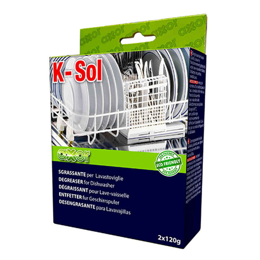 K-SOL AXOR DETERGENTE SGRASSANTE IN POLVERE PER PULIZIA LAVASTOVIGLIE E LAVATRICI