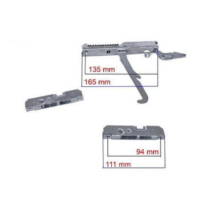 COPPIA CERNIERE CON PORTARULLI KCF5394 ADATTABILE A CUCINE E FORNI SMEG - ARISTON - INDESIT
