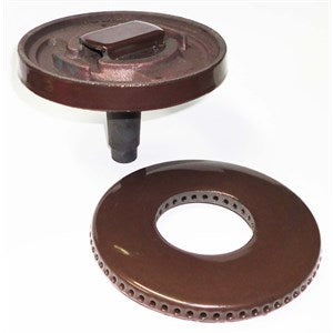 KIT BRUCIATORE IN GHISA + SPARTIFIAMMA IN GHISA  DOPPIA CORONA ADATTABILE A CUCINE GLEM GAS